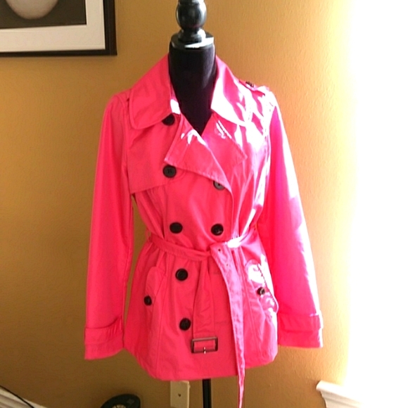 Pink Rose Jackets & Blazers - Short trench coat